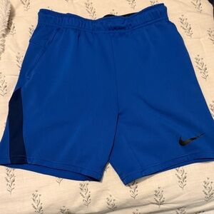 Nike Royal Blue Athletic Shorts with Black Swoosh